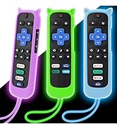 3 Pack Remote Cover for Roku, Silicone Skin Case Compatible with TCL Roku TV/Hisense/Streaming St...