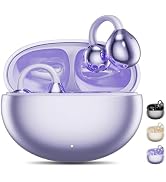Jacuate Clip on Earbuds,Open Ear Earbuds Wireless Bluetooth 5.4, Lightweight Open Ear Headphones ...