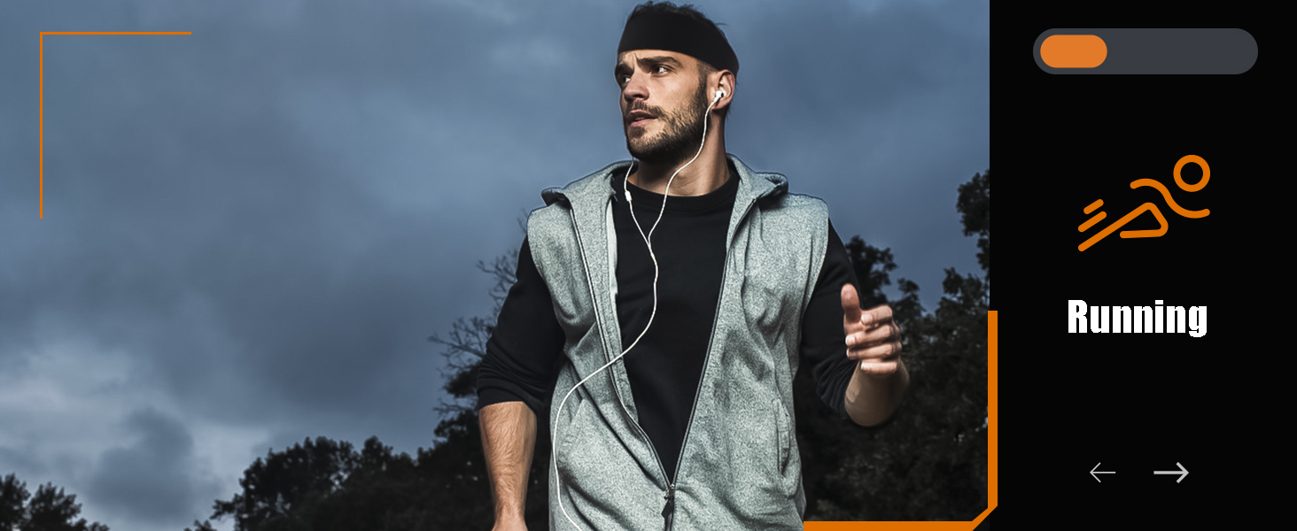 5-Pack Breathable Sport Headbands for Men