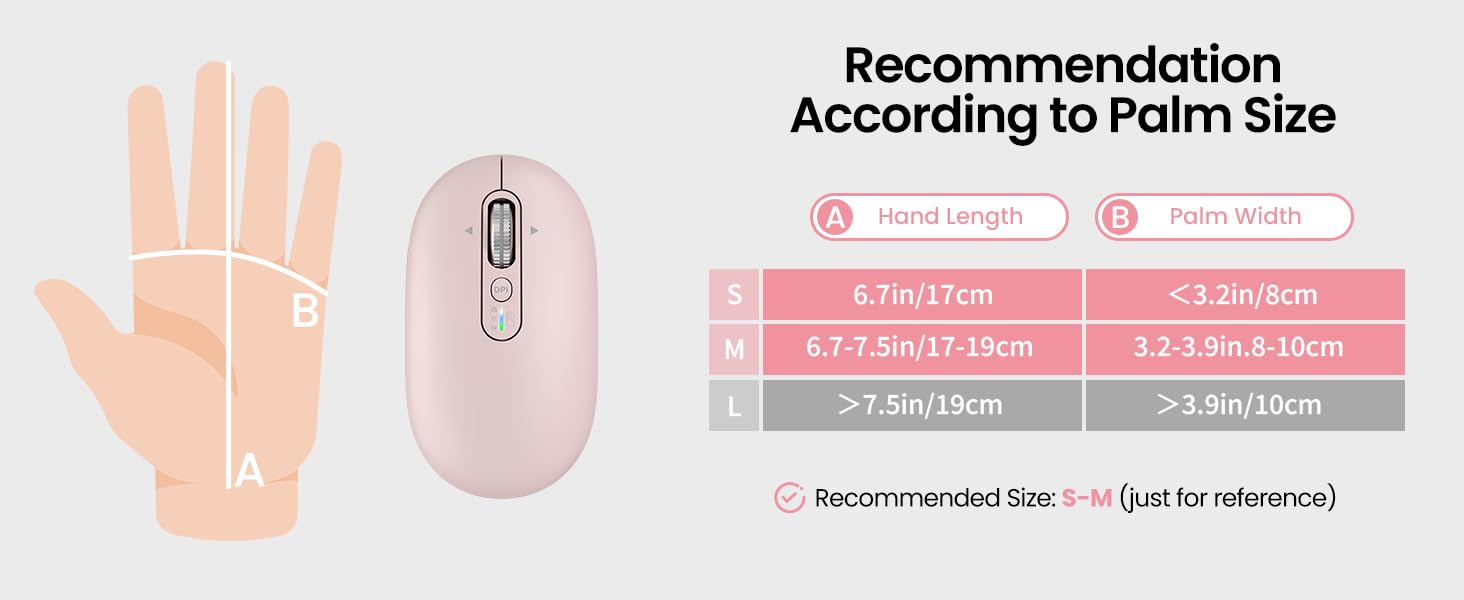 Hand size options