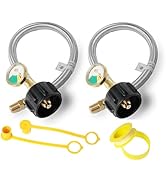 RV Propane Hose Replacement with Gauge 2 Pack Camper Propane Hose for RV Two-Stage Regulator Stai...