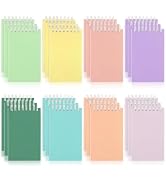 Hooqict 24 Pack Pocket Notebook Small Spiral Notepad Mini Journal Notebooks Colorful Pocket Notep...