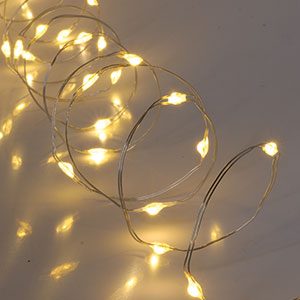 Indoor Battery powered Christmas lights warm white string lights fairy lights