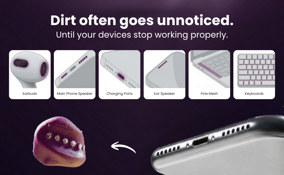 Dirt often goes unnoticed. Clean it with STIKKI.