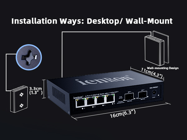 Desktop/Wall-Mount design