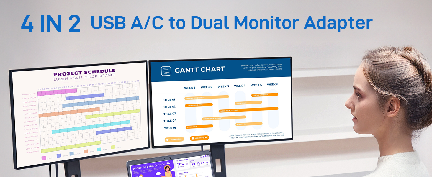 hdmi splitter for dual monitors extended display