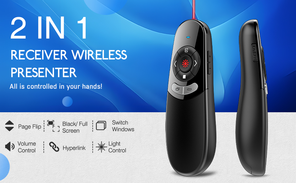 2 in 1 USB A and USB C Presentation Remote