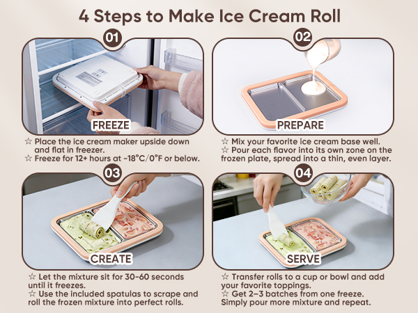 Dual Trays Rolled Ice Cream Maker