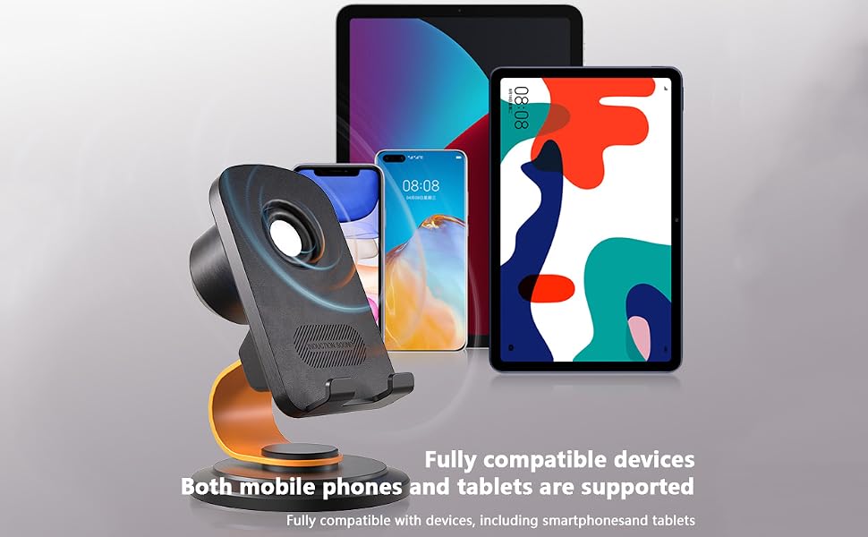 Wireless Phone Holder with Induction Speaker