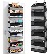 homyfort Over Door Organizer with 5 Large Pockets 10 Mesh Side Pockets, 5-Shelf Extra Large and S...