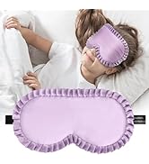 Kids Sleep Mask Eye Cover, 100% Real Mulberry Silk Sleep Mask with Adjustable Strap, Kids Blindfo...