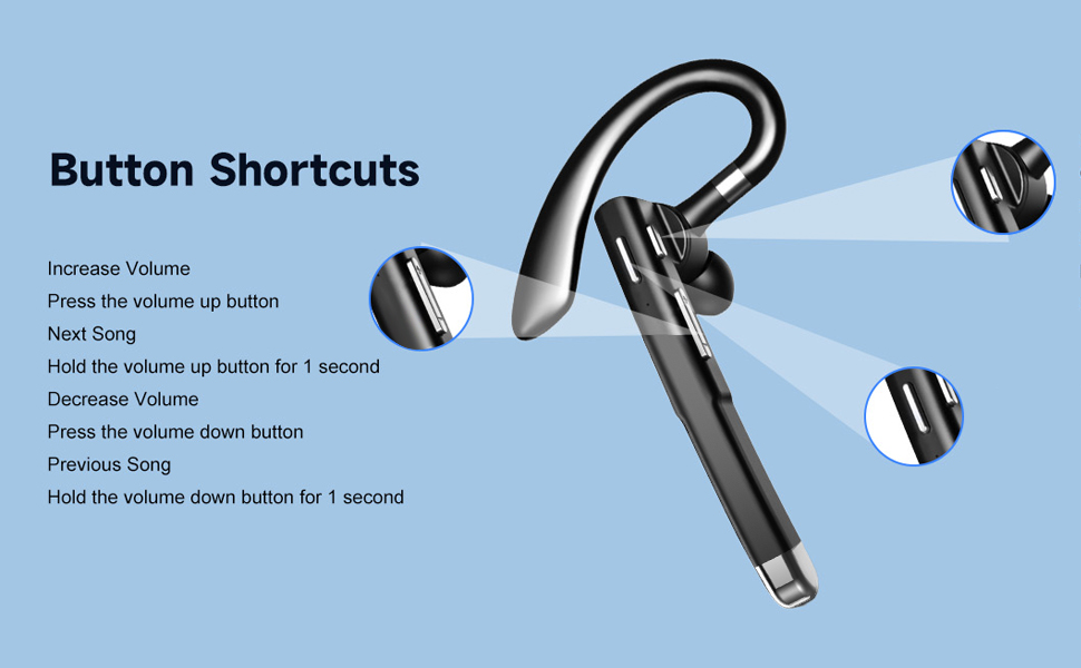 bluetooth headset shortcuts