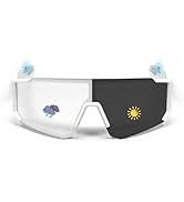 HJX Smart Cycling Glasses with Bluetooth 5.4, 6H Battery, Magnetic Charging - UV400 Sports Sungla...