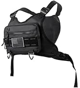 Water Resistant Sport Chest Bag - Lightweight Running Vest Bag with Built-In Phone Holder &amp; Extra...