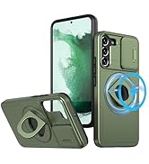 ANNGELAS for Samsung Galaxy S21 Mag-Safe Kickstand Case with Slide Camera Cover,Slim Shockproof M...