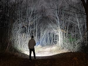 Bright flashlight for camping trips, floods, and spotlight illumination