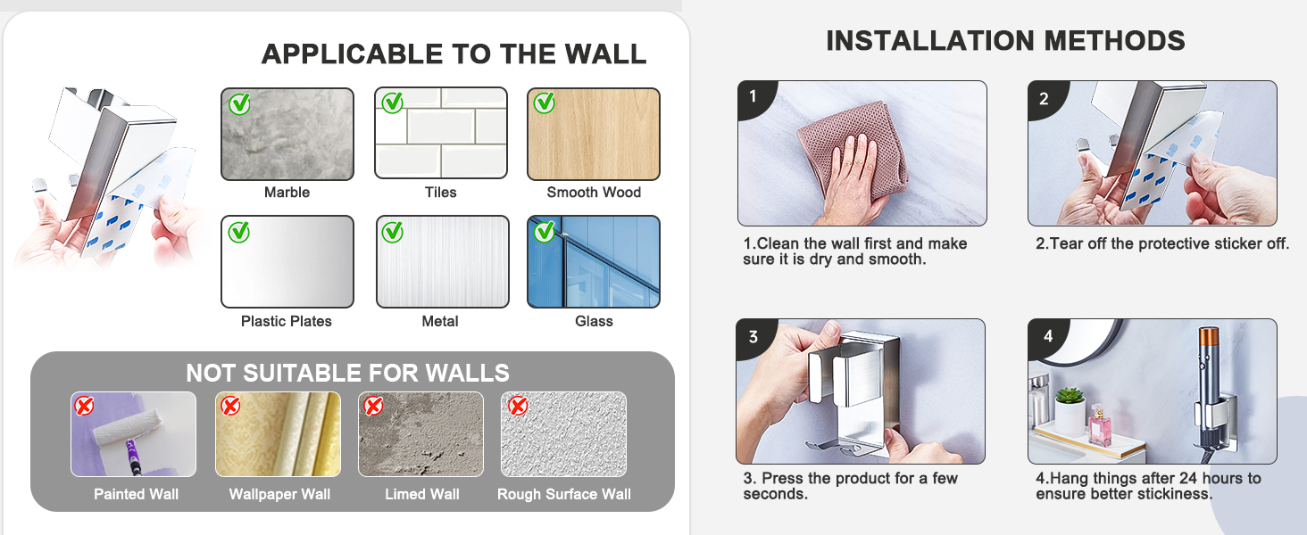 Hair Dryer Holder Wall Mount
