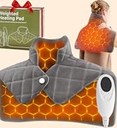 Weighted Heating Pad for Neck Shoulders and Back, Birthday Christmas Gifts for Women Mom Dad, Ins...