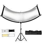 YUOCU Clamshell Light Reflector Diffuser with Light Stand Kit, 70