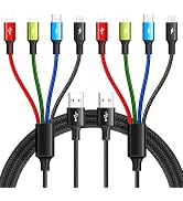 Multi Charging Cable 3.5A Multiple Charger Cable Braided 4 in 1 Multi USB Cable Fast Charging Cor...