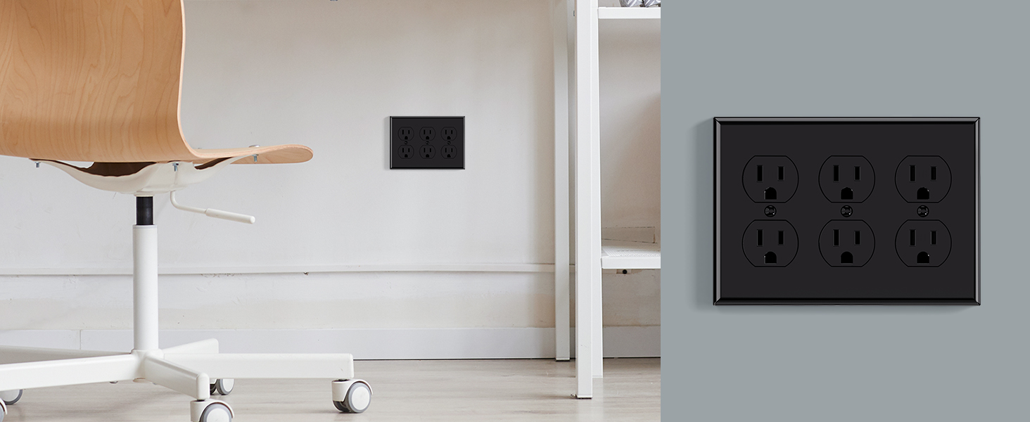 3 Gang Standard Duplex Switch Wall Plate