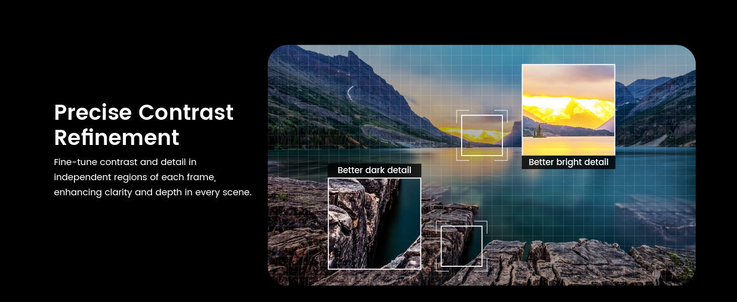 BenQ W2720i enhancing contrast and details in independent regions per frame