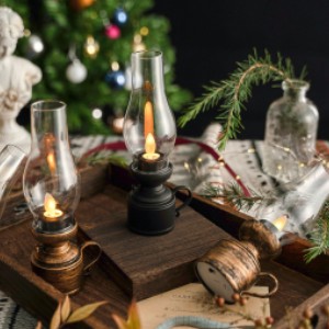 Led Vintage Kerosene Lamp Electronic Swing Candle