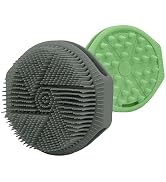 PeaKalo Silicone Body Scrubber for Men Women, Dual-Sided Gentle Exfoliating Body Scrubber Scalp S...