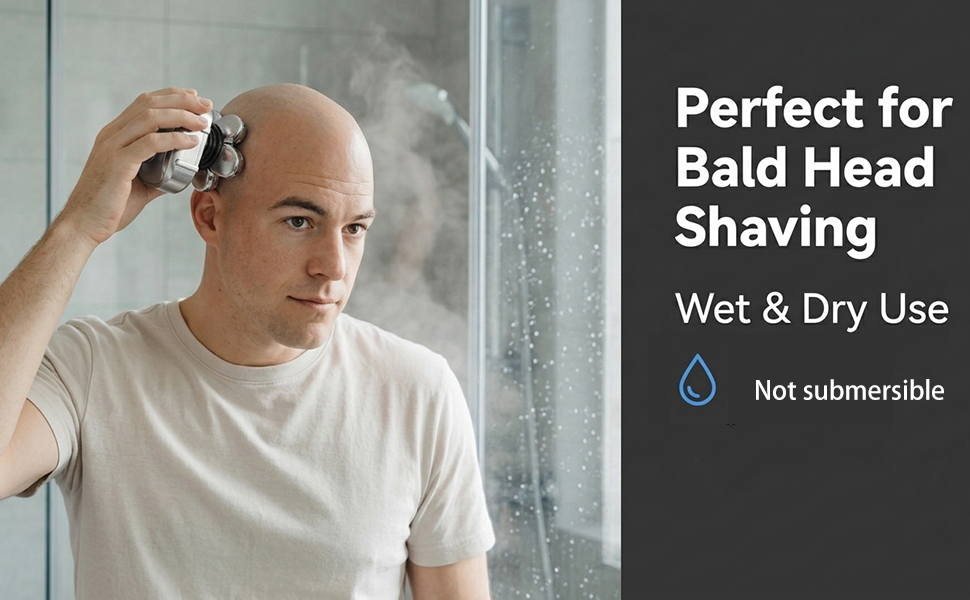 Electric 7D Head Shavers for Bald Men, Dry &amp;amp; Wet Bald Head Shaver,