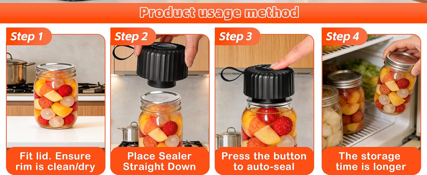 one touch vacuum sealer mason jar