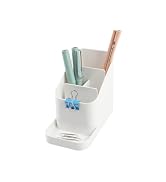 BLUE GINKGO Desk Holder Organizer - Office Organization | Desk Supplies, Pencil Holder, Pen Holde...