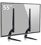 Rfiver Universal Table Top TV Stand Base TV Legs with Height Adjustment fits Most 32-55 Inch LCD ...