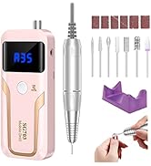Portable Nail Drill Professional 35000 RPM, MOCOWIND Rechargeable Electric Nail File Machine E Fi...