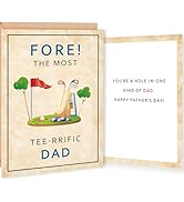 FANCYLUCKY Funny Golf Fathers Day Card Gift for Dad, Golf Dad Card, Father’s Day Cards for Golfs ...