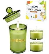 ikeda fragrance Scented Candles,3pcs Nature Aroma Home Aromatherapy Candles Gifts Set,80h Long La...