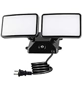 FAGUANGAO Dusk to Dawn LED Security Light,18W Plug in Flood Light Outdoor,5000k Daylight,1600lm, ...