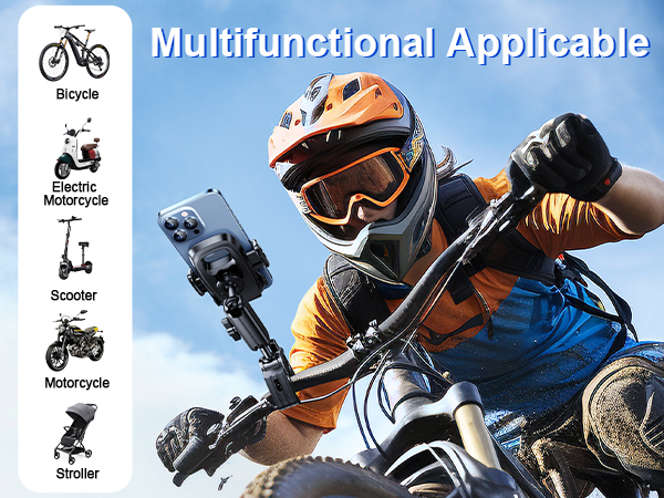 The bike phone holder for bicycles, electric bikes, treadmills, baby strollers, and scooters