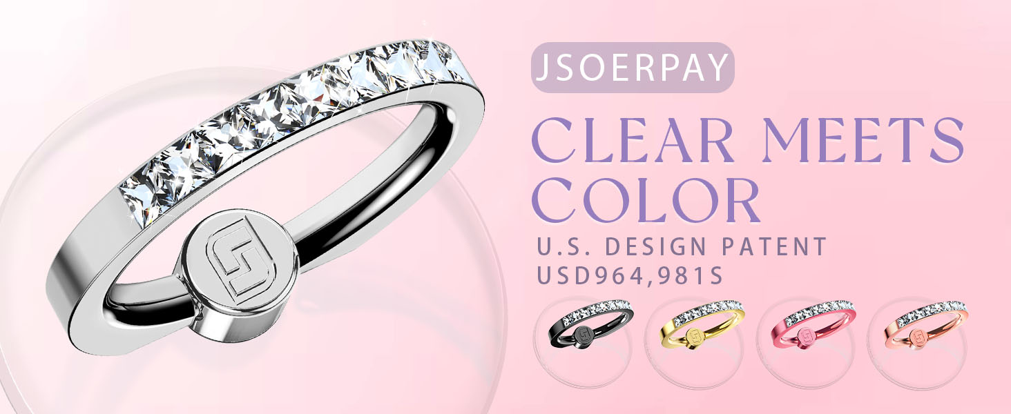 U.S. Design Patent USD964,981S, 5 colors including silver, black, gold, pink, and rose gold