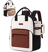 LOVEVOOK Laptop Backpack for Women - Stylish Work Backpack with Large Cup Holder, Waterproof Coll...