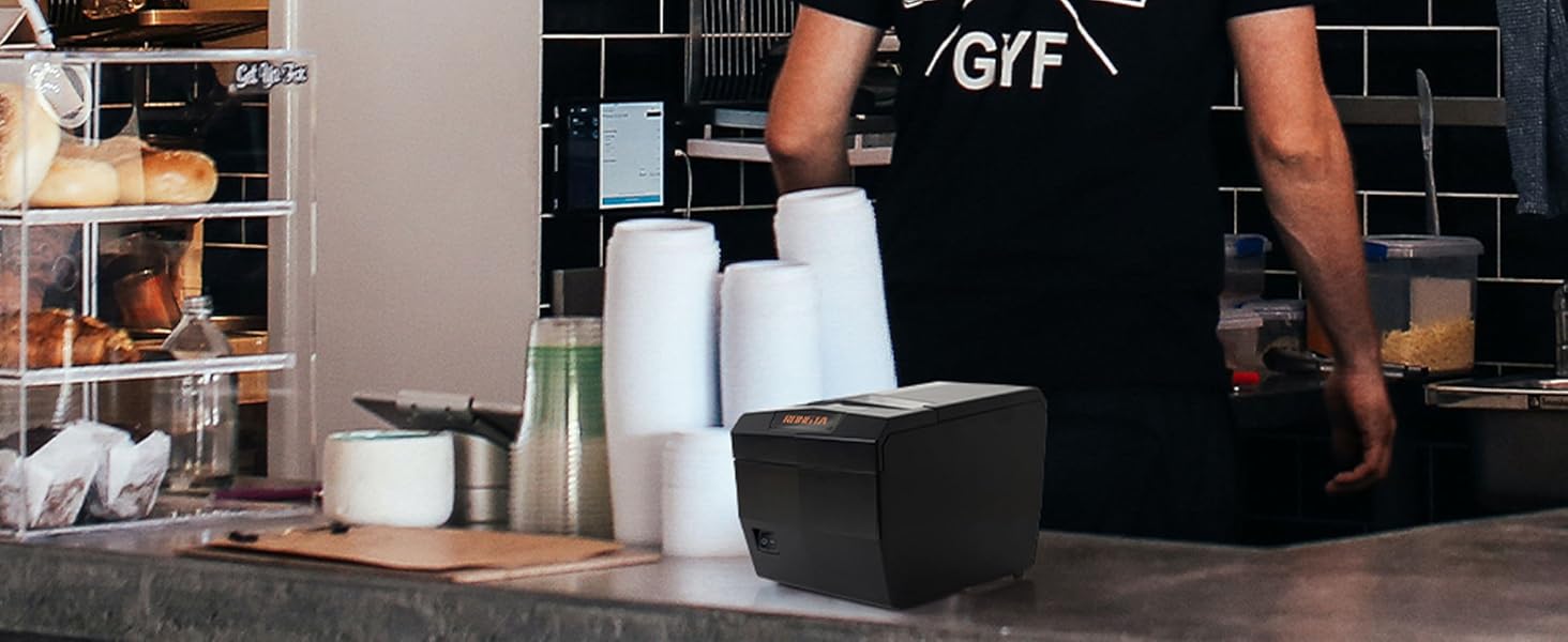 RP327 receipt printer on the kitchen counter