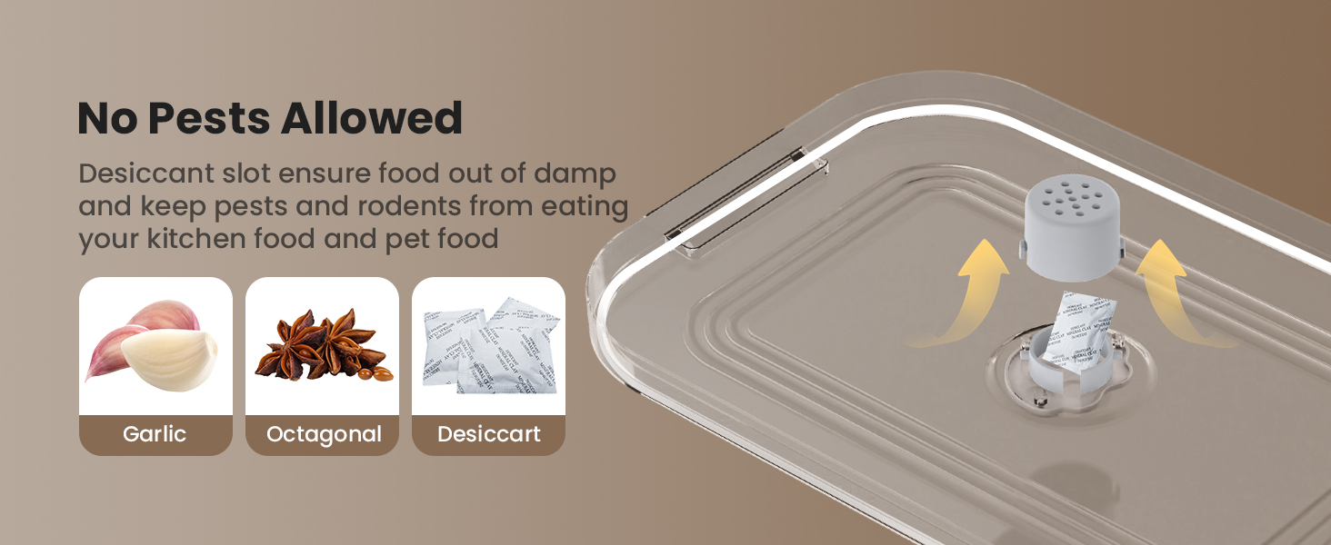 Dog Food Storage Container Collapsible Dog Food Container with Airtight Lids