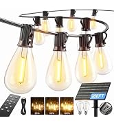 Sikitul 100FT Solar String Lights Outdoor Waterproof, 35+1 LED Solar Powered Lights with Remote C...