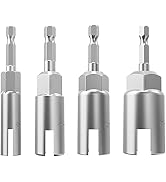 4 Pack 1/4" Hex Shank,Power Wing Nut Driver Set,Slot Wing nuts Drill Bit Socket Wrenches Tools Se...