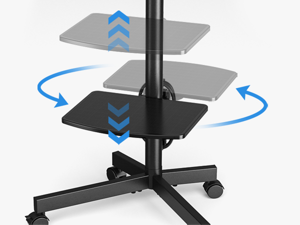 Mobile TV Cart with Power Outlet