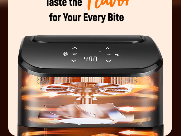 Digital Space-Saving Compact Air Fryer with Nonstick and Dishwasher Safe Basket