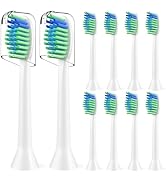 Toothbrush Heads Replacment Compatible with 7am2m AM102/AM105 Sonic Electric Toothbrush - Soft Br...
