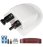 Pjerjzn Solar Cable Entry Gland with 10Awg Copper Solar Cable and Solar Connector UV Resistance D...