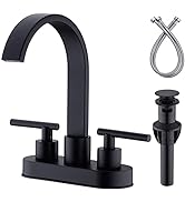 DIKUROOMS Bathroom Faucet 2 Handle 4 Inch Centerset Lavatory Vanity Sink Faucet with Overflow Pop...