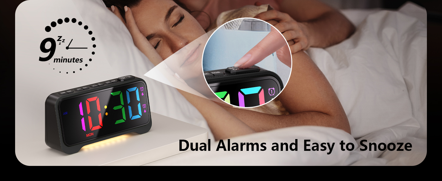 snooze and dual alarms 