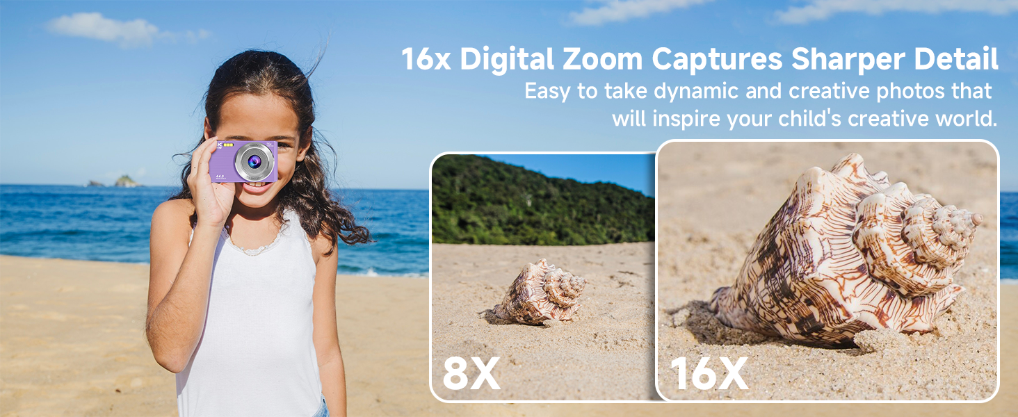 teen digital camera ages 11-15 boys,16x digital zoom ,compact digital camera for teens